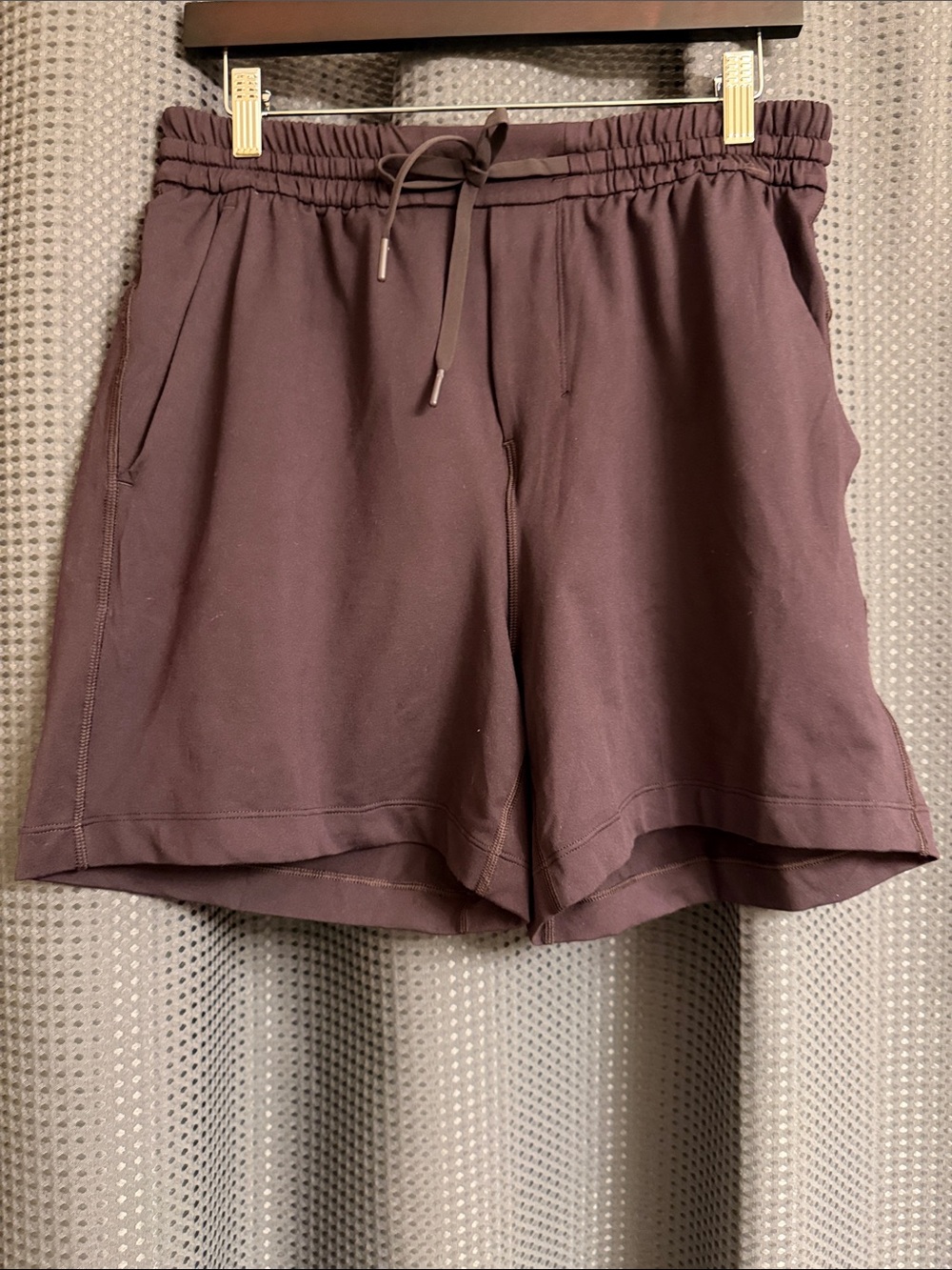 lululemon athletica Drawstring Athletic Shorts in Deep Plum